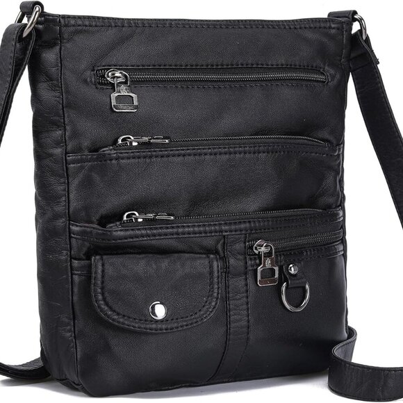 Elegant Small Crossbody Purse for Women in Dark Black - Ultra-Lightweight Design - Picture 1 of 8
